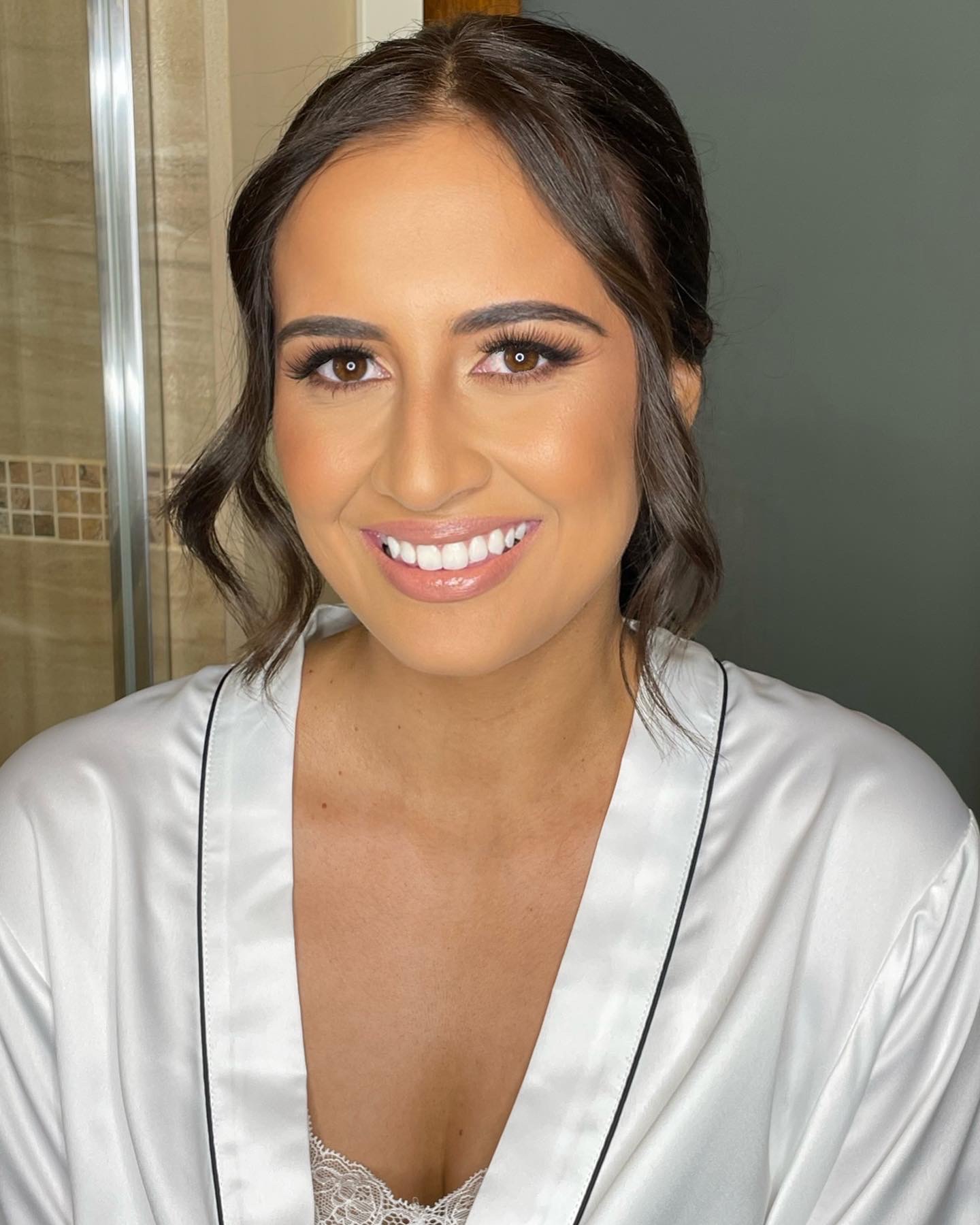 Bridal makeup, full glam close-up